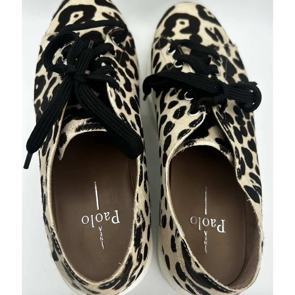 Paolo‎ Linea Karri leopard statement piece platform sneaker size 9.5